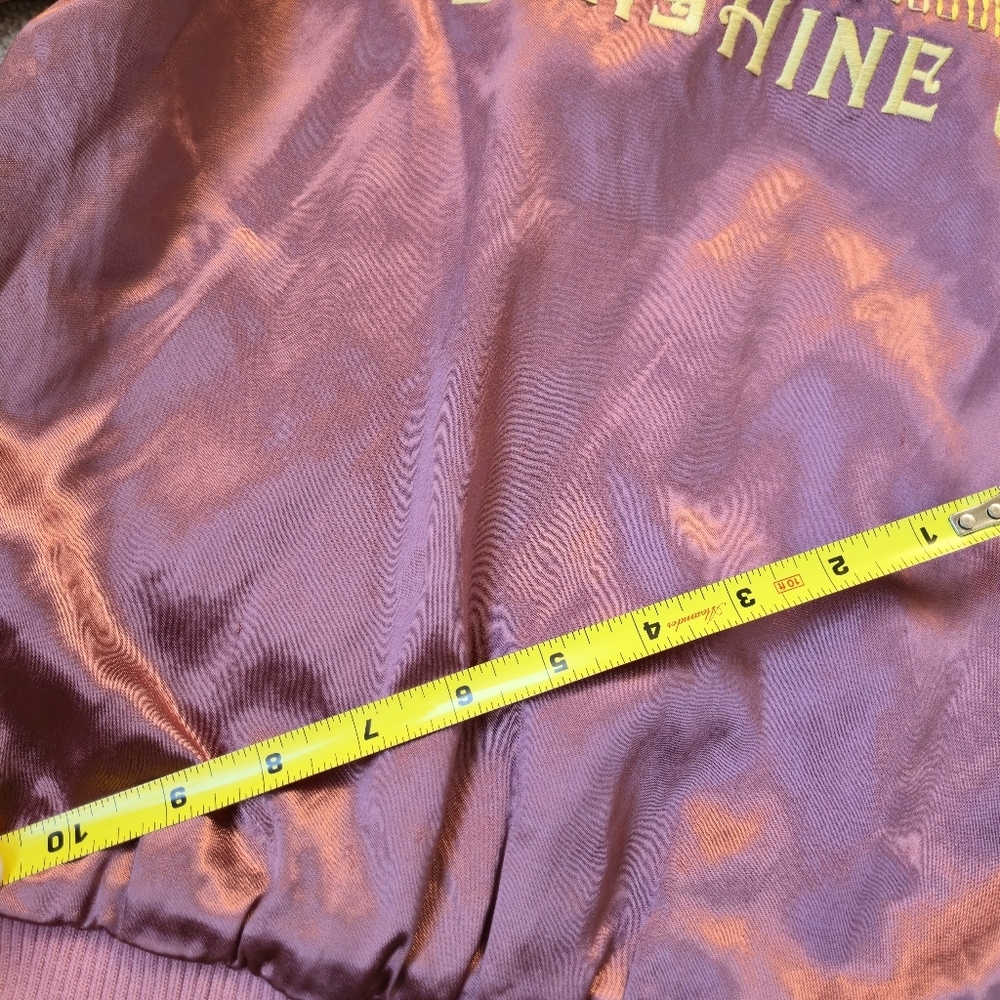 Mother Sunshine City Letterman Jacket Bomber S Rainbow Rare Satin Varsity Retro - Picture 14 of 17
